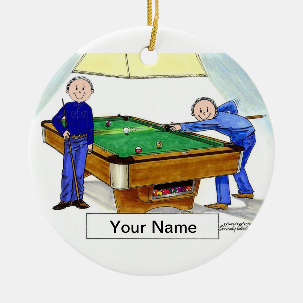 Personalized Billiard Pool Players New Style Ceramic Ornament ...
