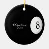 eight ball billiard name and year ceramic ornament rccd159d7bbf045659b1502161a00482a x7s2y 8byvr 1000 - Billiard Gifts Store
