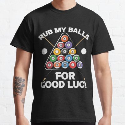 Rub My Balls For Good Luck 2022 T-Shirt Official Billiard Merch