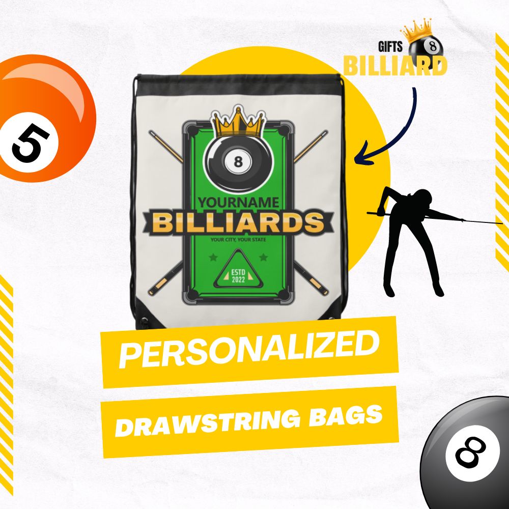 Billiard Gifts Store Personalized Billiard Drawstring Bags