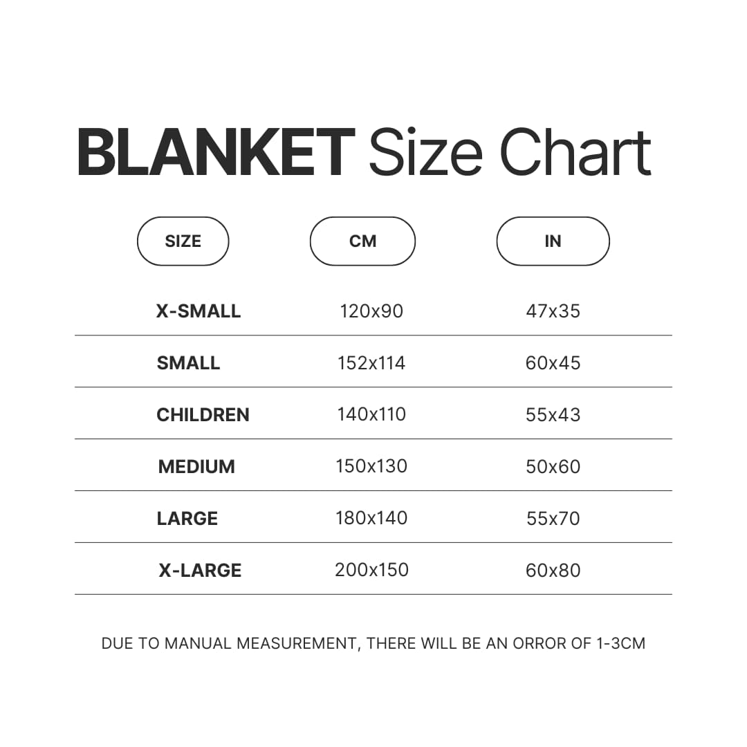Blanket Size Chart 1 - Billiard Gifts Store